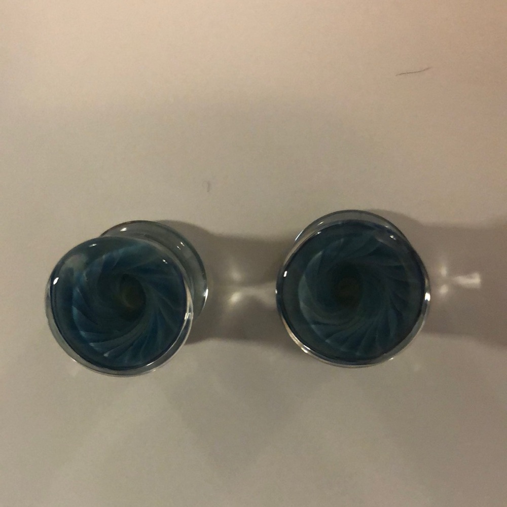 Blue Glass Plugs